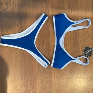 Blue Zaful two piece bikini